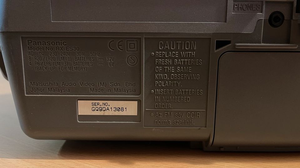 Panasonic RX-ES30 Power Blaster mit Kassette und CD in Ottobrunn