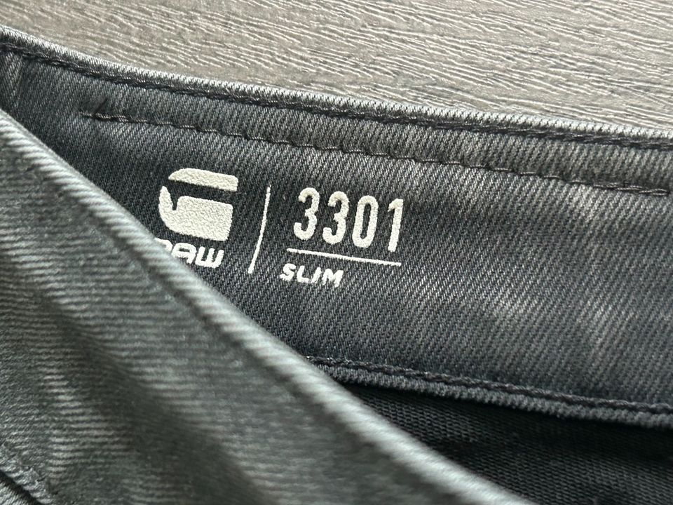 G-Star Herren Jeans 3301 Slim W 29 L 32 Grau in Edewecht