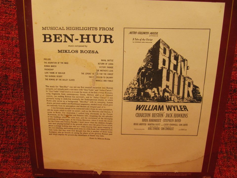 Ben Hur - Soundtrack  Vinyl / Schallplatte / LP in Holzwickede