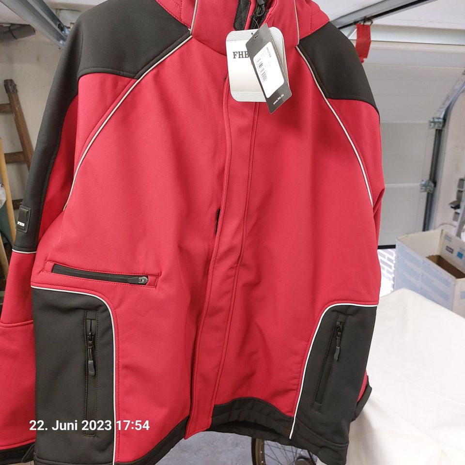 FHB Softshell-Jacke WALTER rot-schwarz Gr. 2XL 78518-3320 ( 114 ) in Ganderkesee