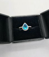 925 Silber Ring Hellblau Türkis Tropfen 17.6 mm Gr 55 Juwelkerze Rheinland-Pfalz - Jockgrim Vorschau