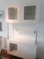 Schrank Wohnzimmer Weiß Vitrine 120 x 40 & Streben Nordrhein-Westfalen - Meerbusch Vorschau