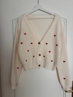 Cardigan cremeweiß mit Herzdetail Sachsen - Niederau Vorschau