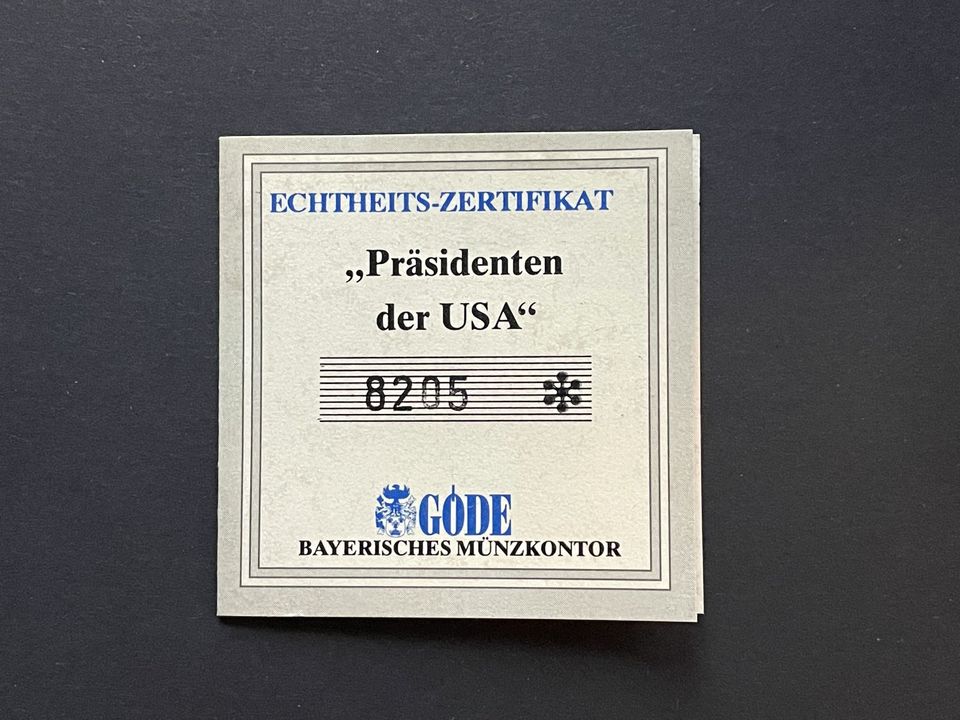 Silbermedaille - Präsidenten der USA - Abraham Lincoln 1991 in Henstedt-Ulzburg