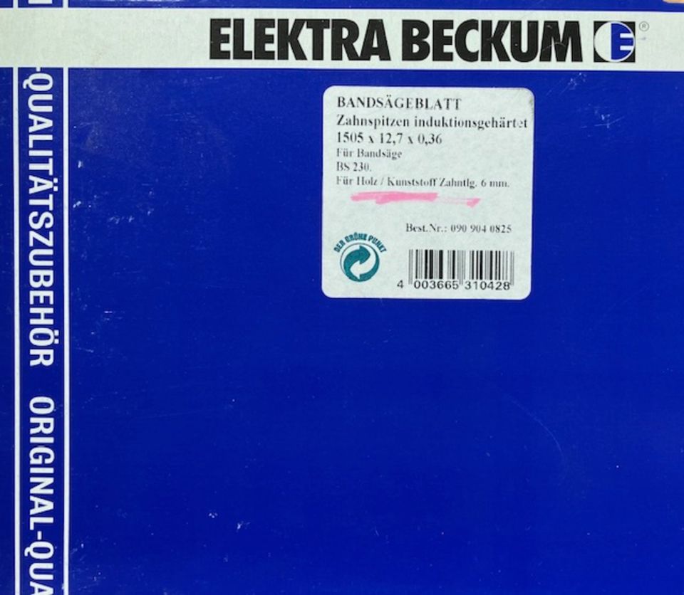 ELEKTRA BECKUM BS 230 Bandsägeblätter - 3 Stück NEU/Original in Illingen