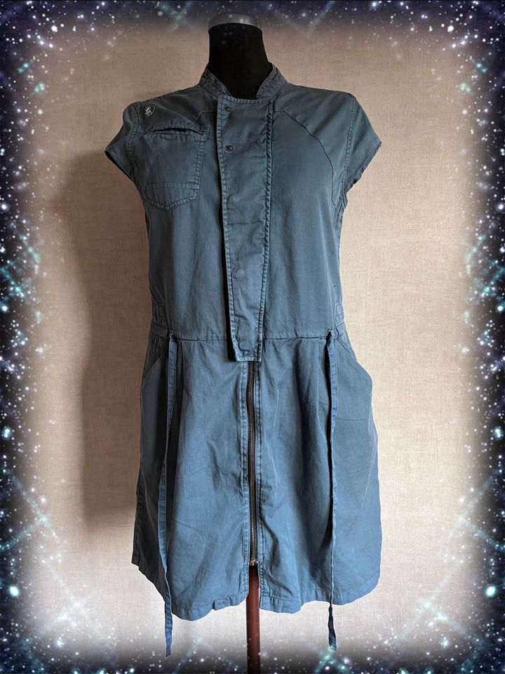 + G Star RAW Kleid + Grau-Blau + Gr. L + in Engelskirchen