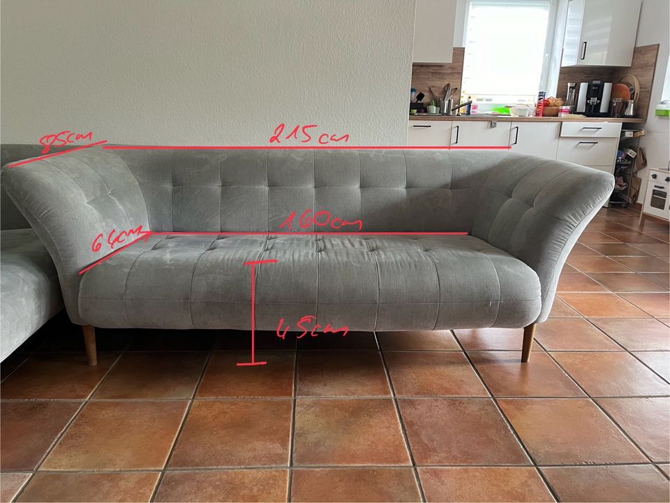 Hardeck Couchgarnitur Sofa 3 + 2,5 Sitzer + Sessel in Langenfeld