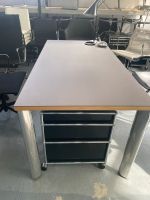 Thonet Schreibtisch massiv Platte Braun Lanolin Hessen - Wiesbaden Vorschau