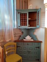 Antiker Eckschrank / Anrichte in Shabby Chic blau Rheinland-Pfalz - Kapellen-Drusweiler Vorschau