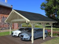 Doppelcarport Robert 20,6 m² Inkl. Trapezblech 555 x 372 cm Gerätehaus Geräteschuppen Holzhaus Schuppen Gartenlaube Gartenschuppen Gartenhäuser Gerätehäuser Holzhäuser Satteldach Holzschuppen Hessen - Birstein Vorschau