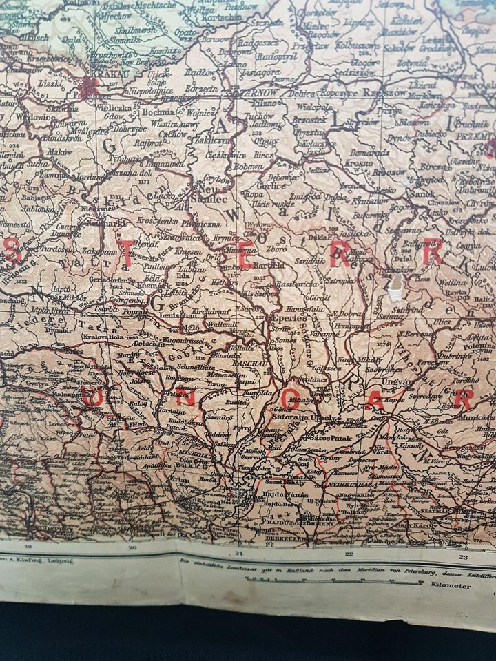 Karte - Deutsch - Russische Grenzlande von vor 1918 in Dresden