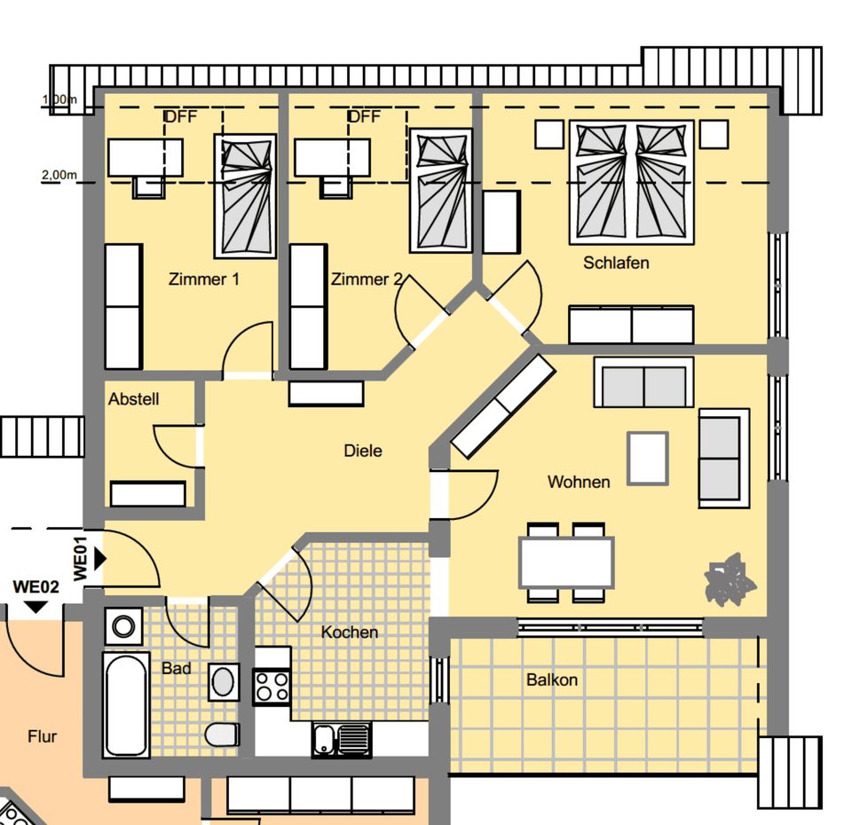 Geräumige 4-Raum-Wohnung im Herzen Schmalkaldens |Tiefgarage|Aufzug|Einbauküche|Balkon| in Schmalkalden