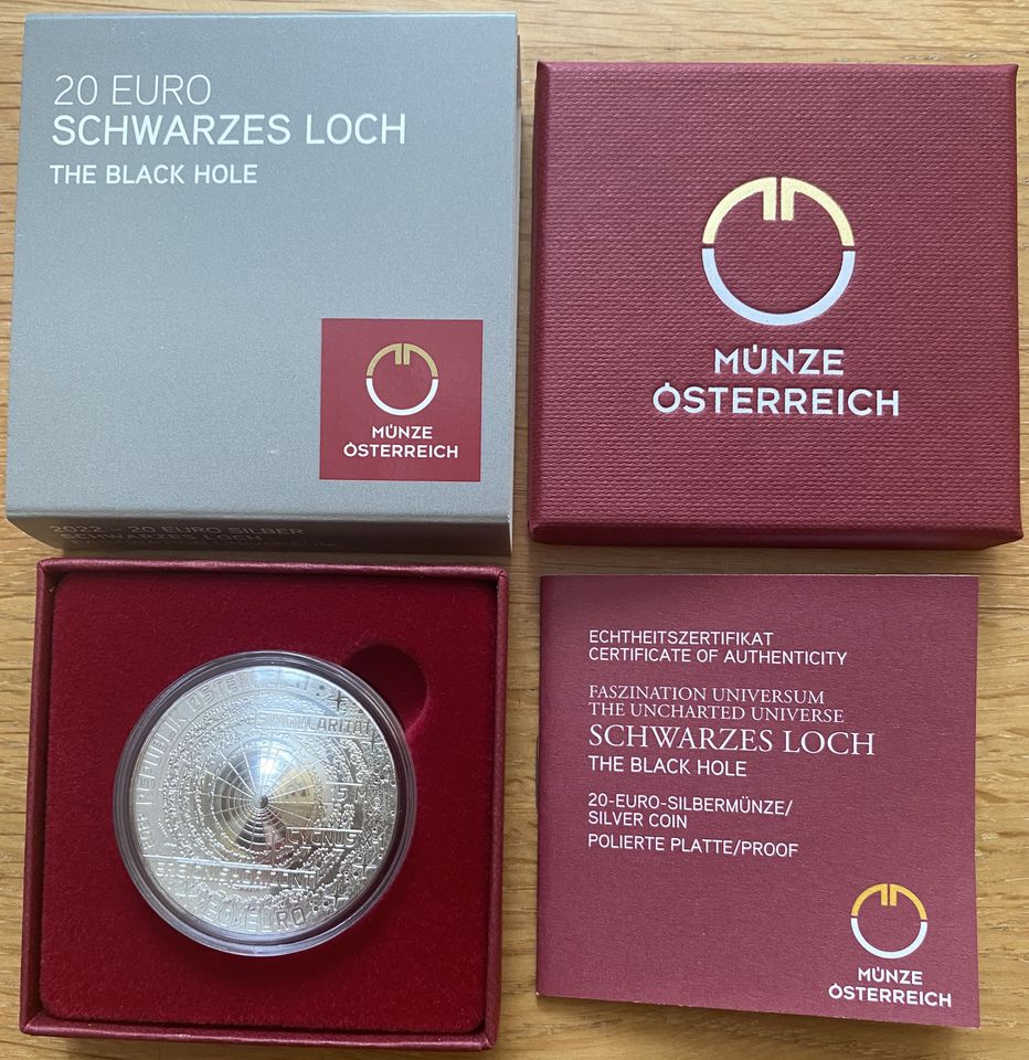 20 Euro Silber Münze Schwarzes Loch Serie Faszination Universum in Erfurt