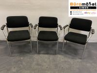 ❗️6x Malscher Sitzmöbel Vierfuß Schwarz Konferenzstuhl Stapelstuhl Bürostuhl Büro Besprechungsstuhl Sitzungsstuhl Besucherstühle Eventstühle Kantinenstühle Büromöbel Design Stühle Hochwertig Lieferbar Hessen - Linden Vorschau