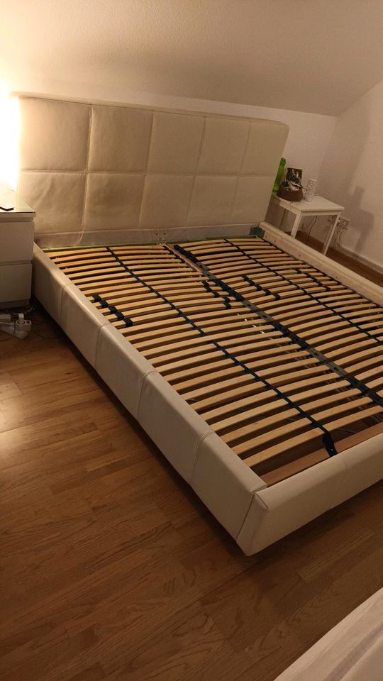 Bett Ikea 180x200 Ikea Leder Weiß FOLLDAL 2X Lattenrost in Düsseldorf