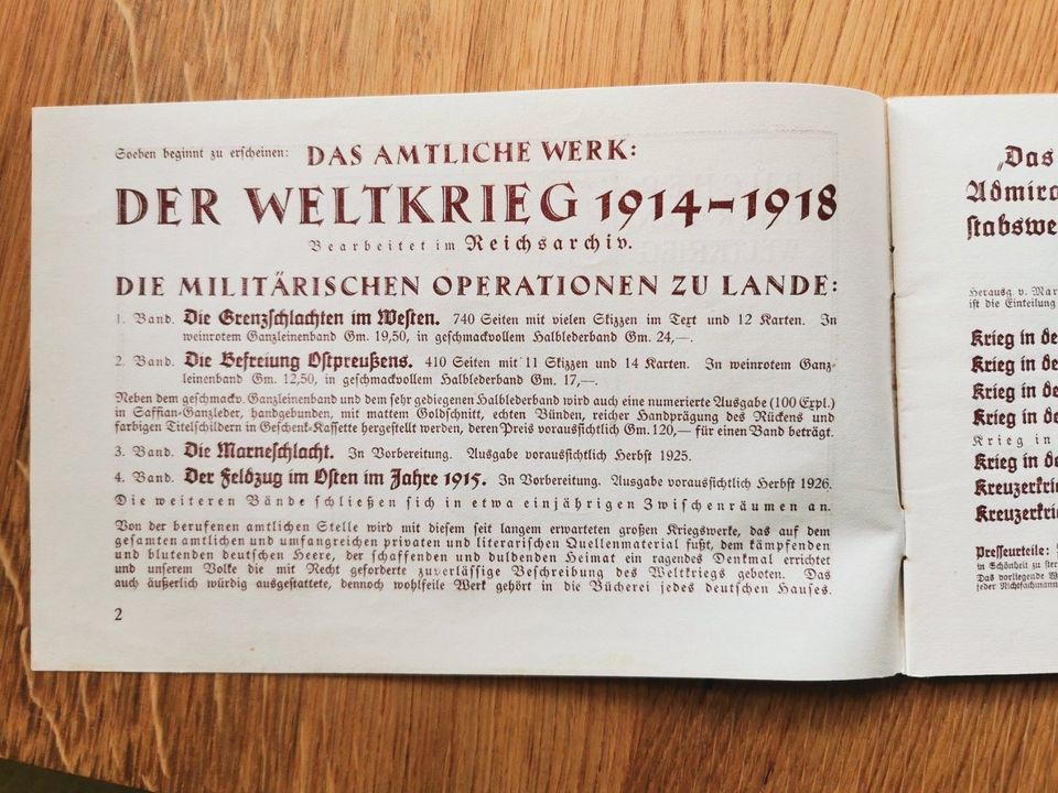 Der Weltkrieg 1914 bis 1918 Die militärischen Operationen Band1-6 in Alzey