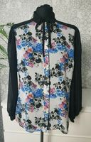 Bluse Shirt Top Oberteil Chiffon Blumen Schleife 40 L Brandenburg - Leegebruch Vorschau