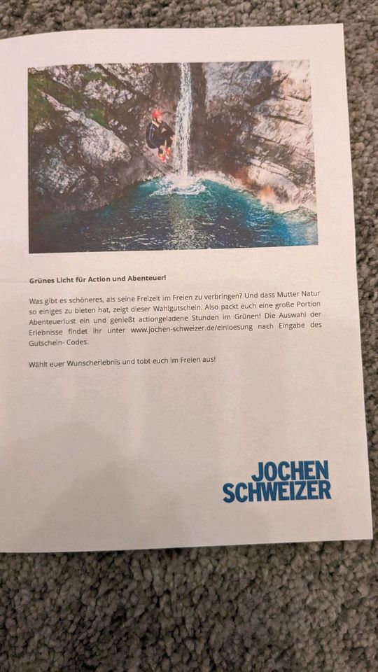 Jochen Schweizer Outdoor Spaß Wahlgutschein in Euskirchen