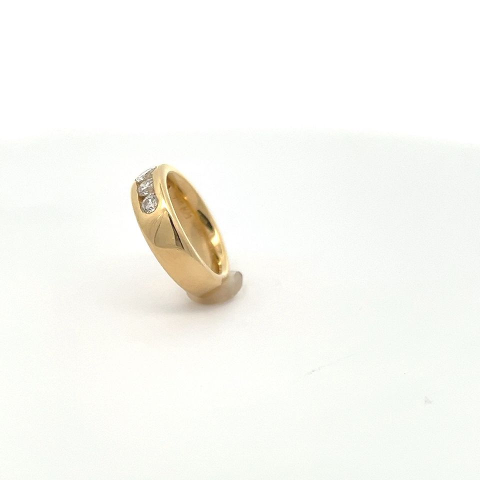 Memoire Ring 18 kt Gold 5 Diamanten 1 ct. in Leimen