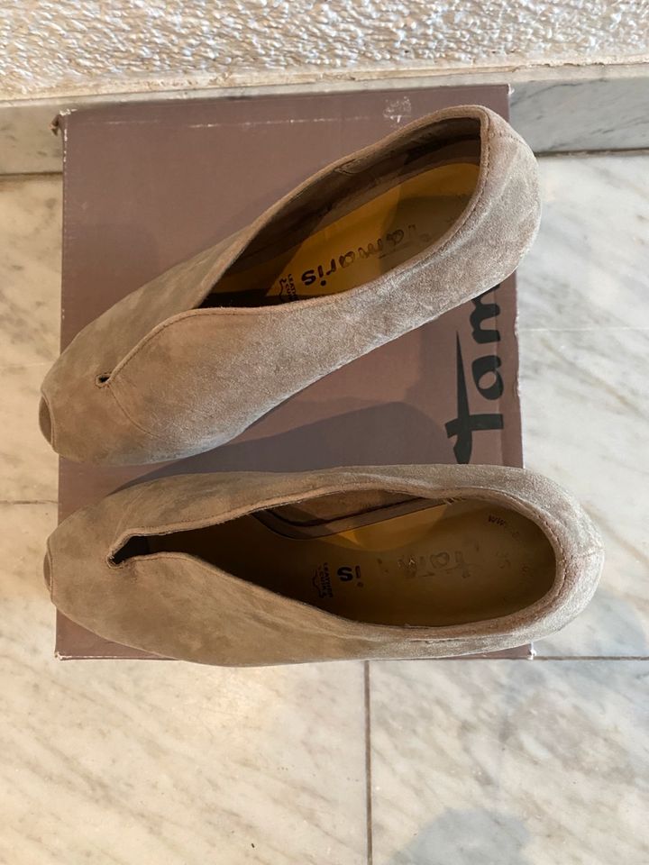 Peeptoes Schlupf tamaris taupe wie neu in Stuttgart