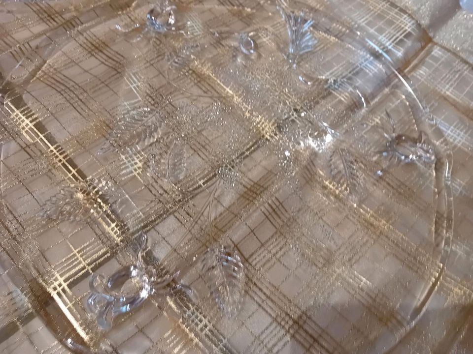 Vintage Tortenplatte Kristallglas in Quickborn