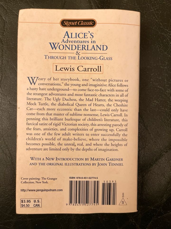 Alice‘s Adventures in Wonderl./Through the Looking-Glass, Carroll in Kornwestheim