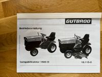 Betriebsanleitung Gutbrod 1500  Kubota Motor D600 Bayern - Fürth Vorschau