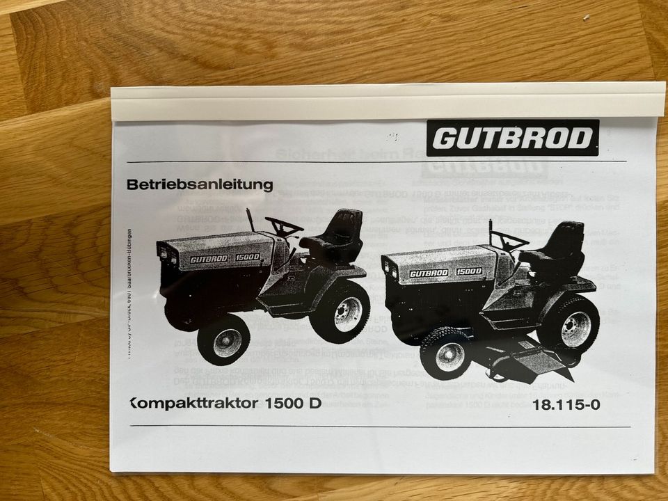 Betriebsanleitung Gutbrod 1500  Kubota Motor D600 in Fürth