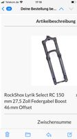 Rock Shop Lyrik Select 27,5 150 mm Bayern - Bamberg Vorschau