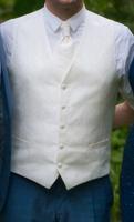 Hochzeitsweste + Plastron + Einstecktuch Farbe Ivory Nordrhein-Westfalen - Welver Vorschau