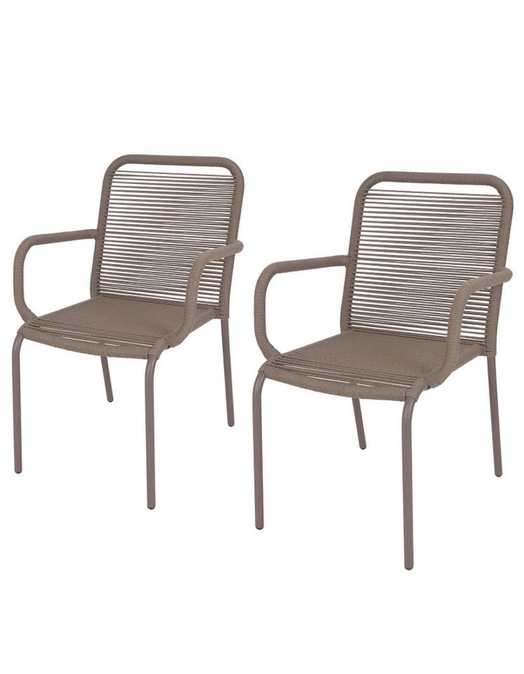 2x Metallstuhl mit Seil Gartenmöbel Outdoor Gartenstuhl. Wie NEU in Scheeßel