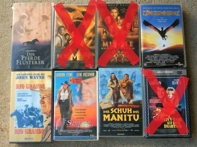 VHS-VIDEOS in DEUTSCH - über 30 zur Auswahl - Stückpreis(59e-163) in Piesport