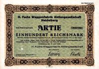 R !!! AKTIENGESELLSCHAFT - HEIDELBERG - 100 RM - 1929 !!! Kreis Pinneberg - Elmshorn Vorschau