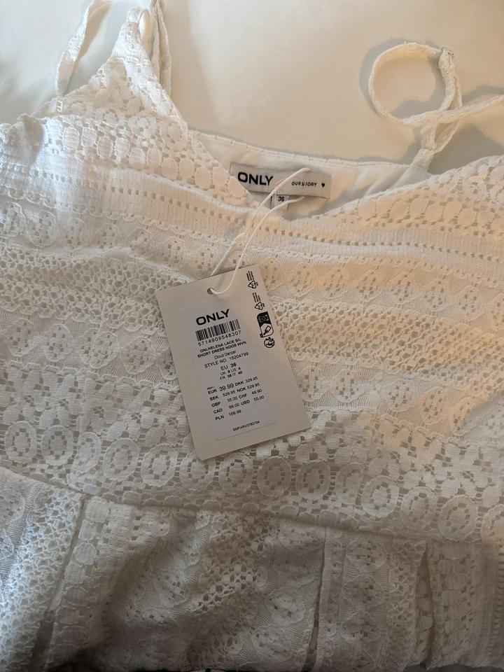 Only Helena Kleid weiß Sex Minikleid 36 S kurzes Sommer in Hesel