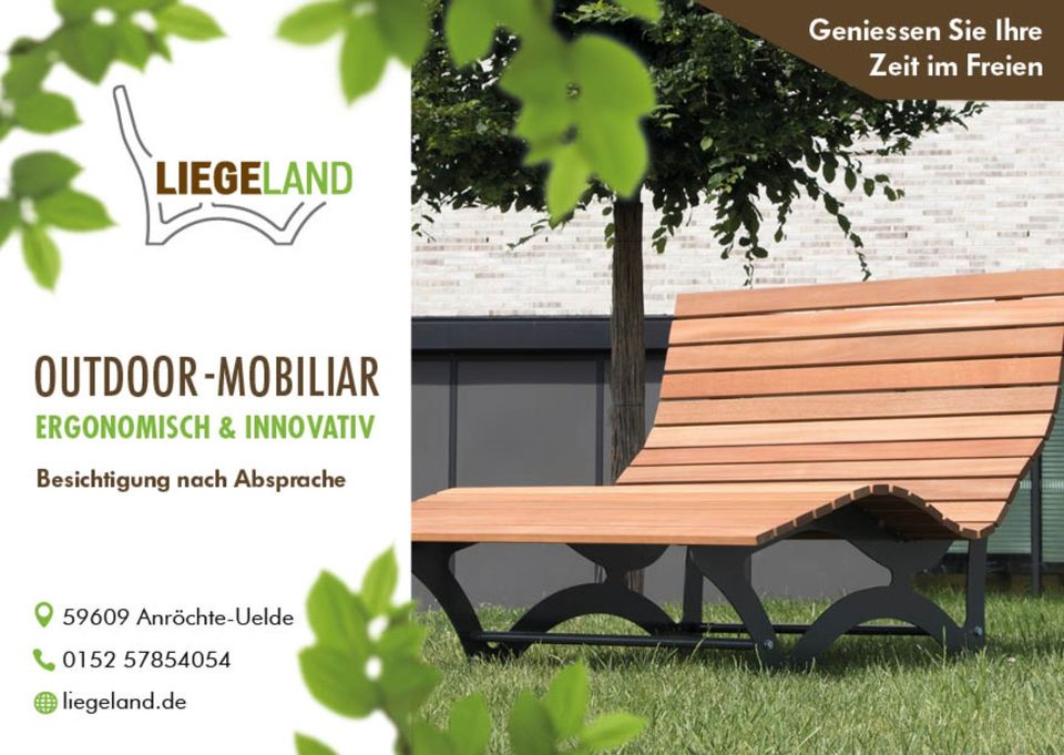 Waldsofa Relaxliege Wellenliege Bank Lärche/Bangkirai in Anröchte