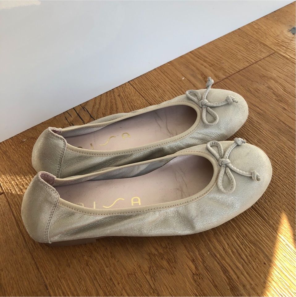 Unisa Ballerinas Gr 35 Mädchen Gold beige in Estenfeld