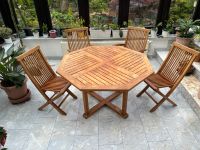 Gartentisch / Esstisch mit 4 Stühlen aus Teakholz  in braun Wuppertal - Elberfeld Vorschau