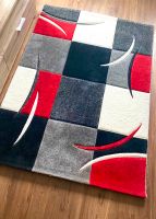 Teppich mit Karo Muster Rot Schwarz, Grösse:120x170 cm Bayern - Weiden (Oberpfalz) Vorschau