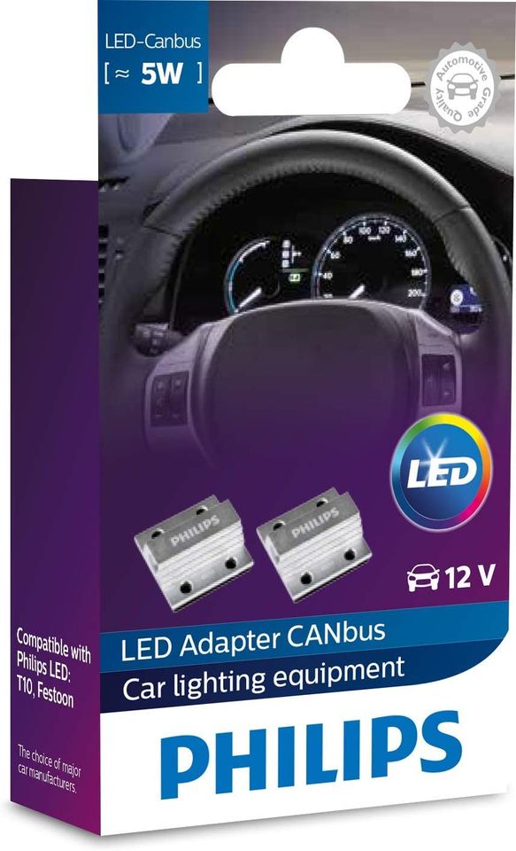 2x Original Philips CANbus Adapter für Ultinon Pro6000 LED Birne Lampe  Fassung H8 / H11 / H16