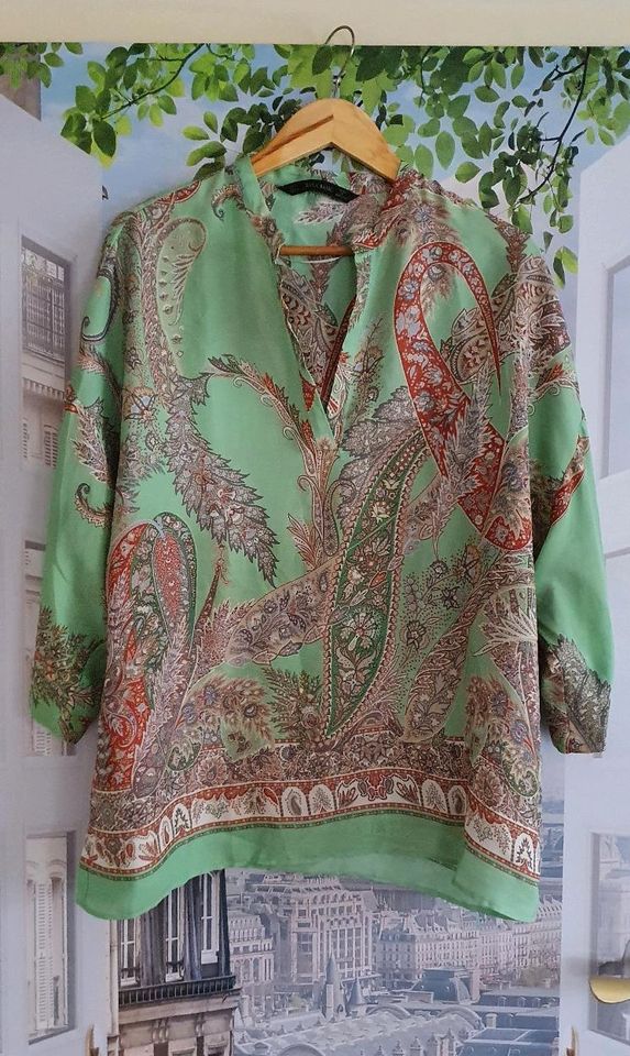 NEU♡Paisley Tunika Bluse von ZARA BASIC♡IbizaStyle♡Gr. L in Brekendorf