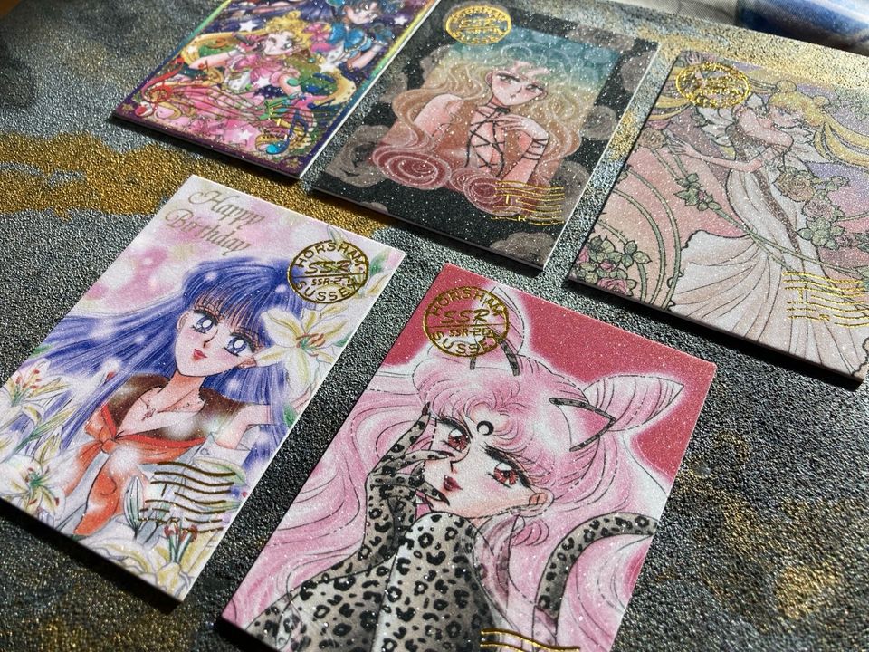Sailormoon glitzernde Sammelkarten Trading Cards Collection Set in Rheine