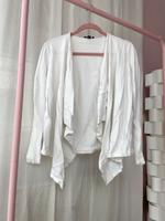Tommy Hilfiger Strickjacke Cardigan in weiß mit Wasserfallschnitt Nordrhein-Westfalen - Monheim am Rhein Vorschau