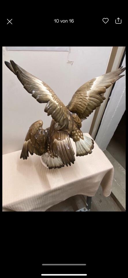 Porzellan Skulptur hutschenreuther Adler signiert Karl tutter in Essen