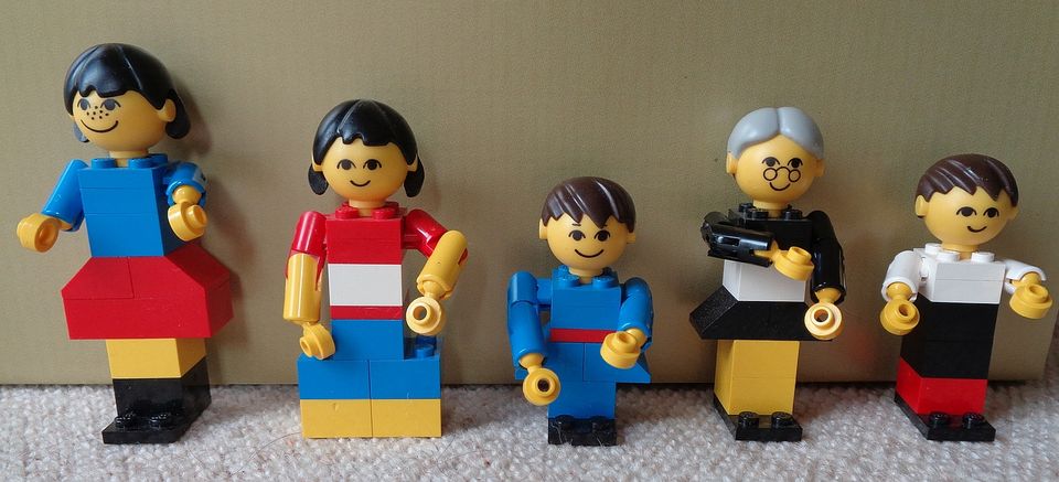 5 Lego Großkopffiguren Figuren - Vintage - 1970er Jahre in Rodgau