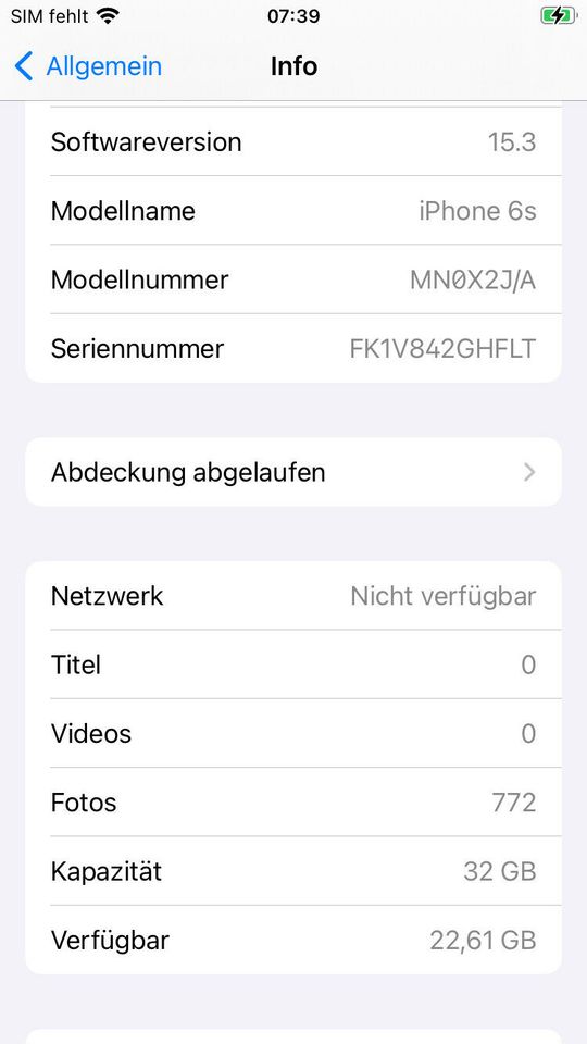 Apple iPhone 6S 32GB, neuer original Akku, neuwertiger Zustand in Haan