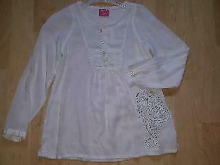 Pampolina Bluse weiss Strass Gr. 116 festlich in Hohenroda