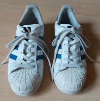 Adidas Superstar Größe 36,5 weiß blau Hessen - Biebergemünd Vorschau