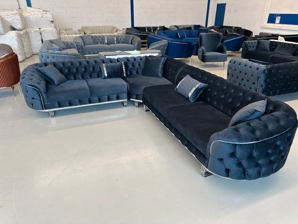 Platzmangel Angebote bis Ende Mai 24 (GLORIA Ecksofa) Chesterfield Wohnlandschaft Eckgarnitur Couch Sessel Sofa Gästezimmer QMLager QM Lager in Ursensollen