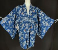 Vintage Antike Haori Kimono Jacke Japan 100& Seide Blau Blumen Friedrichshain-Kreuzberg - Friedrichshain Vorschau