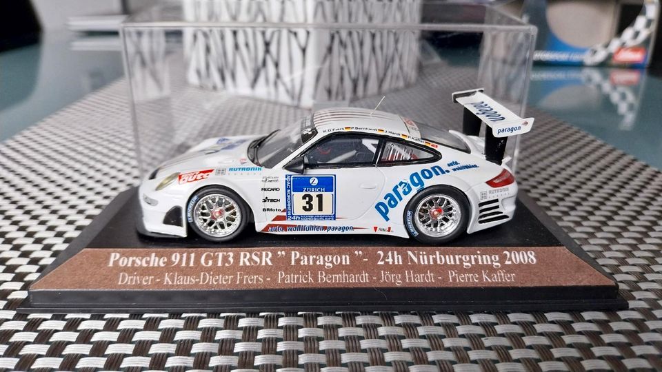 Porsche 911 GT3 RSR Paragon 24H Nürburgring 2008 1:43 Umbau in Walluf